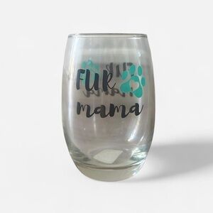 Cristar Fur Mama Glass Cup, Pet Lover Gift – 16.5oz Stemless Wine Glass – New